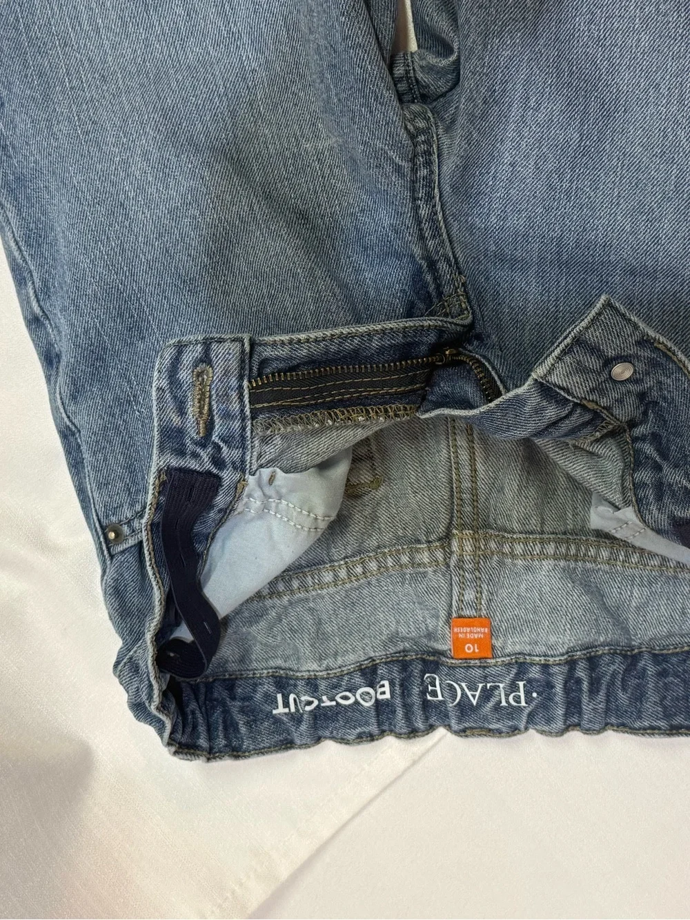 The Children's Place Boys Bootcut Jeans Size 10 Medium Wash Adjustable Waist